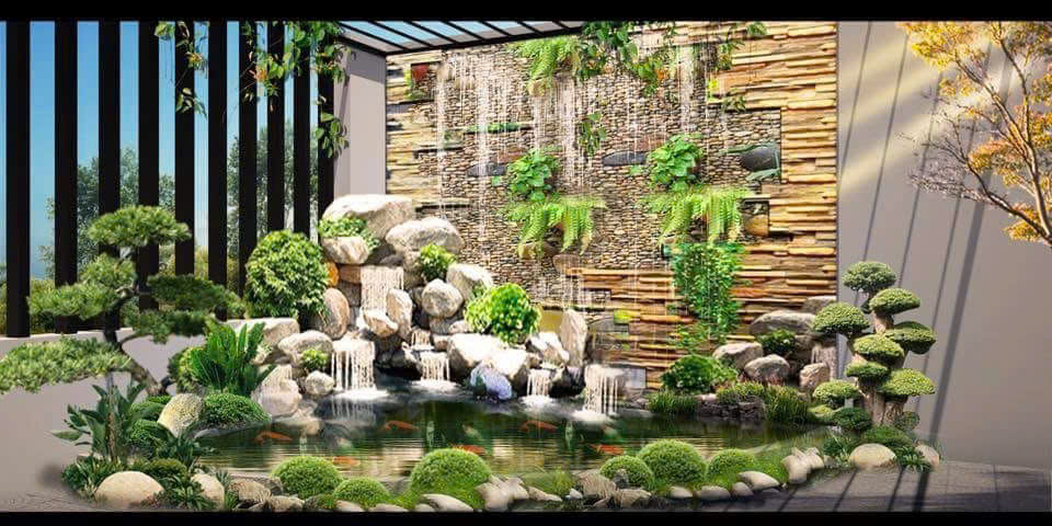 Hồ cá Koi cao cấp tại biệt thự Huế